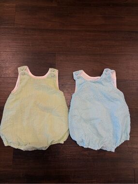 Lil Cactus Romper Bundle 12 18M Seersucker Twins Outfit Set of 2